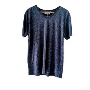 Hurley Men's Dark Heather V-Neck short Slee Tee Size M